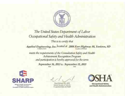 SHARP Certificate